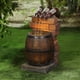 thumbnail image 1 of Botella y barril en miniatura de resina, decoración de fuente de agua para jardín, adornos rústicos para el patio para hogar al shamjiam Botella de vino de resina, 1 of 8