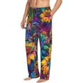 thumbnail image 6 of Sikiie Psychedelic Sunflowers Pajama Pants Men, PJ Bottoms, Sleep & Lounge Pants-XX-Large, 6 of 6