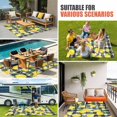 thumbnail image 5 of Outdoor Rug 3x5 ft Yellow Lemon Outdoor Large Area Rug Non Slip Rubber Summer Fruit Black Buffalo Plaid Front Door Mat RV Rug Camping Carpet Patio Outdoor Rugs for Backyard Balcony Deck Porch Indoor, 5 of 9