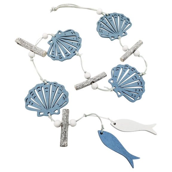 RuiJiao Handmade Coastal Rope and Driftwood Wall Hanging Decor, Mediterranean Style Natural Wooden Ornament for Living Room, Bedroom, Rustic Sea-Themed Home Decoration (75x7x2cm)