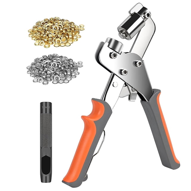 Fiudx Kit de Herramientas para Ojales, Alicates Perforadores de Mano Resistentes, Máquina para Ojales Fácil de Usar con Una Sola Mano, Diseño Ergonómico con Agarre Cómodo, Proyectos de Manualidades d