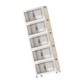 thumbnail image 1 of Abbracc Foldable Storage Cabinet Fashion Portable for Farmhouse Drawing Room Kitchen White 5 Layers 75 cm, 1 of 9
