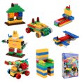 thumbnail image 3 of Bloques de construcción granulares educativos del juguete 1000 PC con colores aleatorios en caja grande azul para el juego del niño, 3 of 5