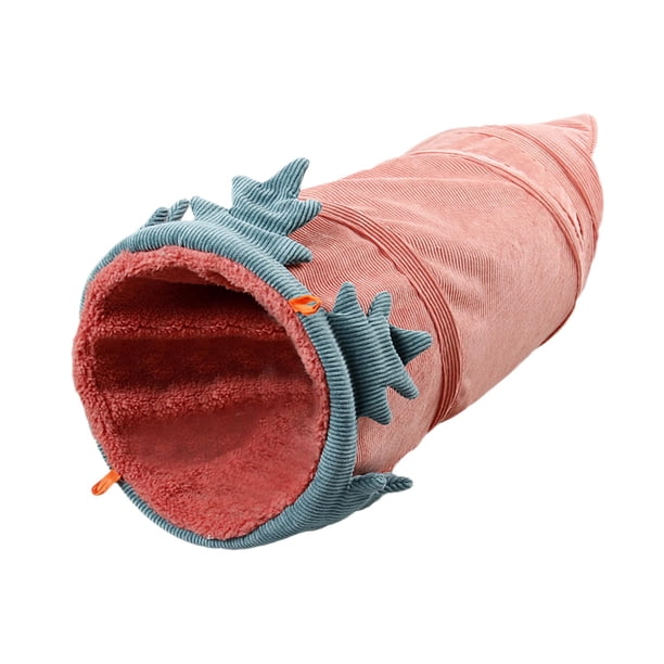 Túnel plegable para hámster, juguete para interior, jerbo, rata y ardilla zanahoria