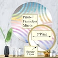 thumbnail image 3 of Designart "Spectrum in Serene Landscapes" Rainbow Baptist Fan Round Wall Mirror - Landscapes Oval Printed Decorative Mirror - Multiple Color Options, 3 of 5