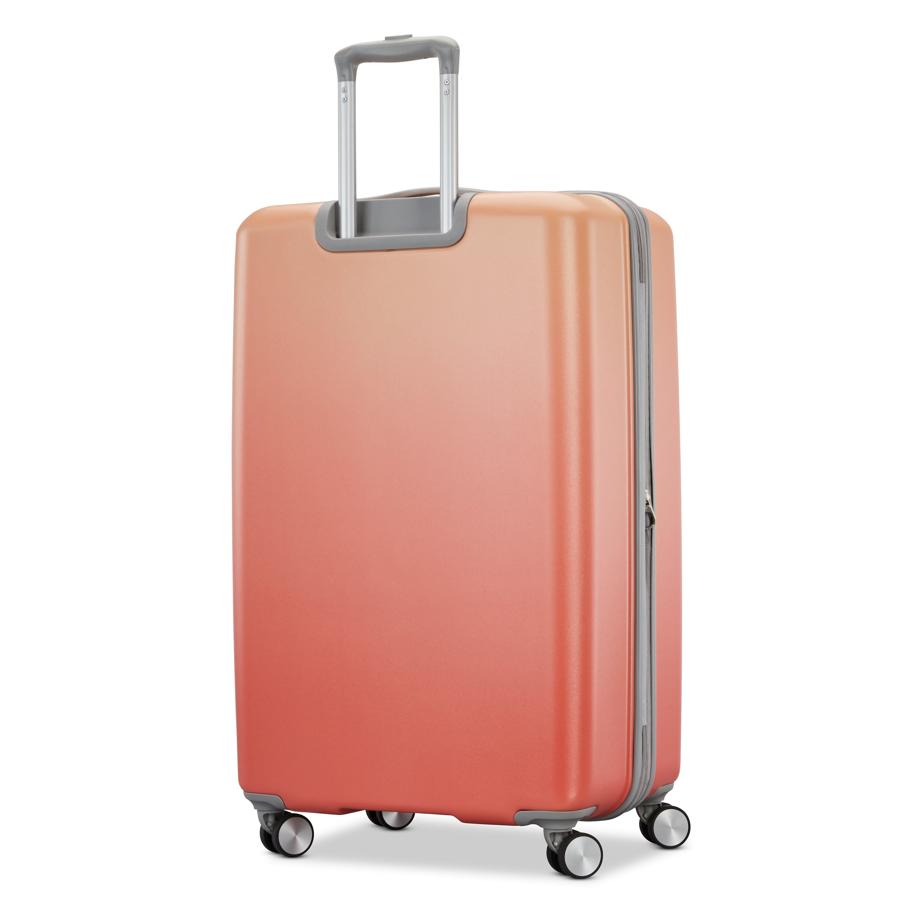 American Tourister Moonlight II 28-inch Checked Luggage with Spinner Wheels - Ombre Peach