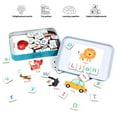 thumbnail image 2 of freestylehome Wooden Magnetic Letters and Numbers Toys Kids Fridge Magnets ABC Alphabet Word Flash Cards Spelling Counting Game Learning Toys, 2 of 5