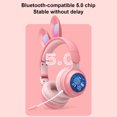 thumbnail image 3 of Gwong Electrónica Auriculares inalámbricos que brillan intensamente para auriculares compatibles con Bluetooth con micrófono con micrófono para teléfono móvil, 3 of 6