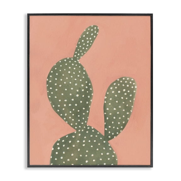 Stupell Industries Bohemian Painted Coral Cacti Black Framed Giclee Art, 11 x 14, by Emma Scarvey