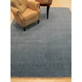 thumbnail image 4 of Handmade Wool Blue Traditional Solid Lori Baft Rug, 4 of 5