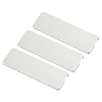 Uxcell 2.73 x 0.78inch Engraved Name Tags Kit,3pack Blank Badge with Pin,Silver Tone