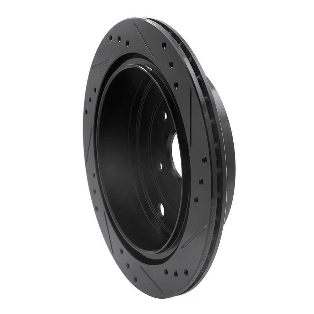 Dynamic Friction Company 633-13036L DFC Brake Rotor - Drilled And Slotted - Black