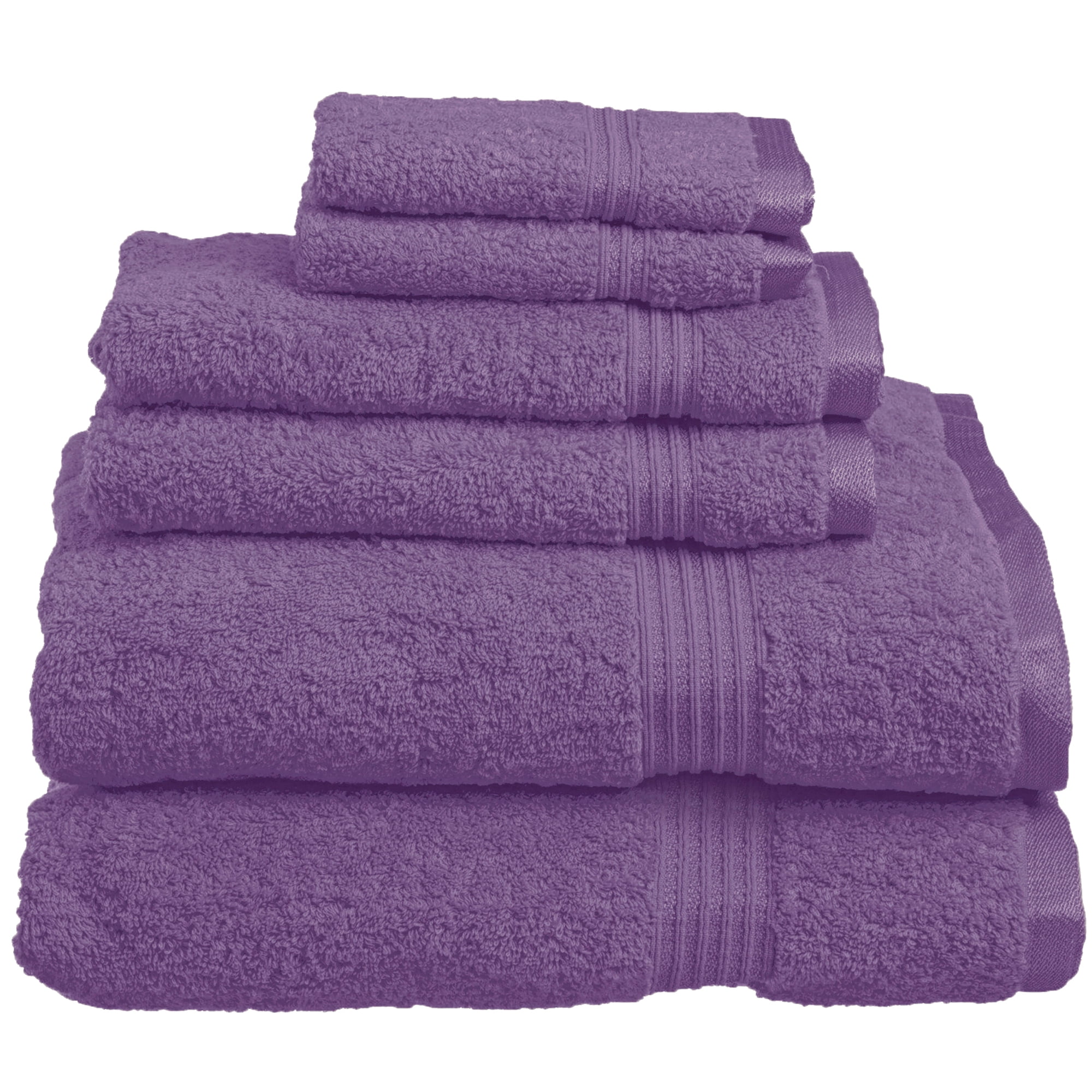 Derry Solid Egyptian Cotton Bath Towels, 6Piece Towel Set by