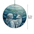 thumbnail image 2 of Eoozwa 1 Packs Courage Themed Christmas Ornament, Inspirational Reindeer Pendant Handcrafted Glass Ball Decoration for Holiday Tree Decor Unique Gift for Family Festive Home Accent, 2 of 6