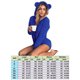 thumbnail image 2 of Qarigey Ropa de dormir con capucha de lana para mujer Pijamas Mono de oso de peluche Pantalones cortos Mamelucos Prendas para la parte inferior del cuerpo Azul 5XL Qarigey FS10114-48, 2 of 6