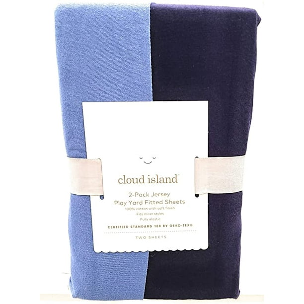 Cloud Island 2 Pack Jersey Play Yard Fitted Sheets