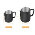 thumbnail image 2 of Jarra espumadora de leche de acero inoxidable negro mate de 350 ml y 600 ml, 2 of 9