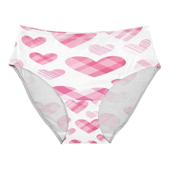 Women's Underwear Seamless Pink Heart Pattern Hipster Panties Underwear for women, X-Small