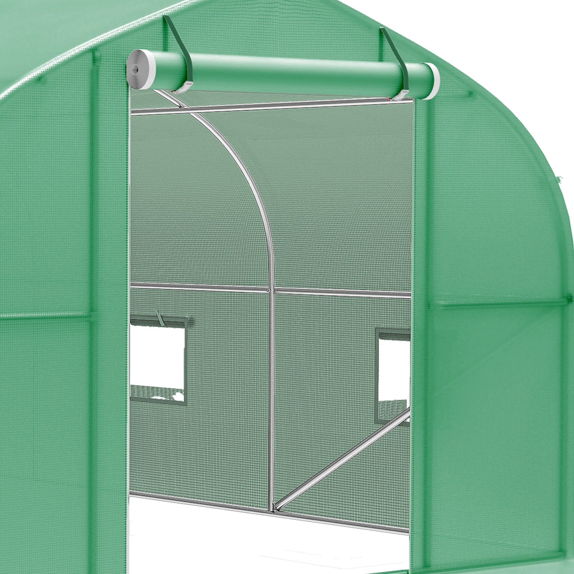 Dextrus Metal Greenhouse 30x10x7 ft, Walk-In Heavy Duty Green House for Gardening