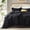 Black, variant on Luxury Velvet Quilt Set Oversized California King Size 120''x120'', Ultra-Soft Striped Channel Comforter with Rice Stitch Detailing, Lightweight All-Season Bedspread Coverlet w/ 2 Shams, Beige