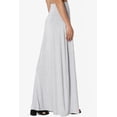 thumbnail image 4 of TheMogan Women's Casual Lounge Solid Foldable High Waist Draped Jersey Relaxed Long Maxi Skirt Heather Grey M, 4 of 7