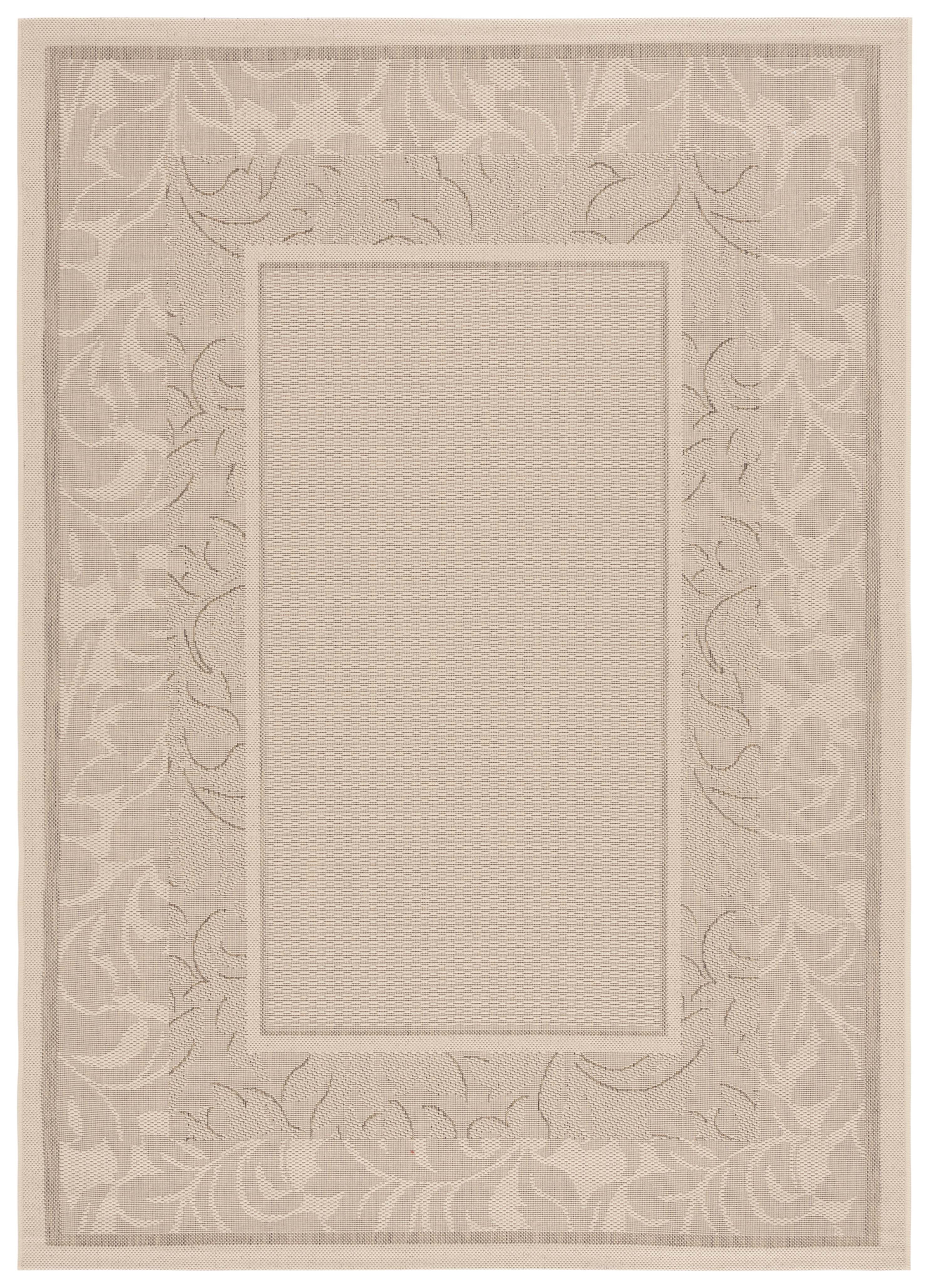 SAFAVIEH Courtyard Elija Traditional Indoor/Outdoor Area Rug, 5'3" x 7'7", Natural/Brown