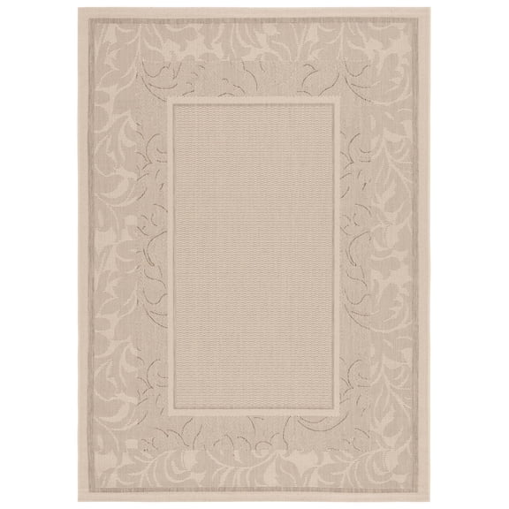 Safavieh Courtyard Elija Botanical Indoor/Outdoor Area Rug, Natural/Brown, 4' x 5'7"