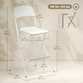 thumbnail image 3 of HOMCOM Tabourets de Bar Pliants, Ensemble de 2, Tabouret Pliable avec Repose-Pieds, Blanc, 3 of 10