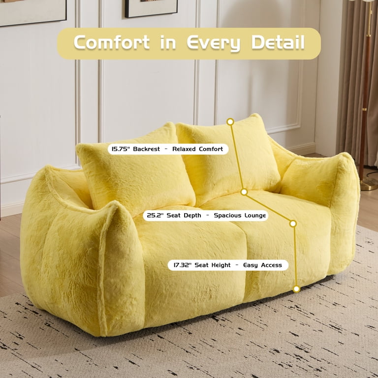 Aukfa Faux Fur Loveseat, 25