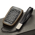 thumbnail image 5 of Vitodeco Leather Smart Key Fob Case Cover Protector Compatible with Genesis GV70, GV80, G70, G80 (2021-2025 Models) - 8-Button, Black, 5 of 6