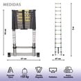 thumbnail image 3 of ESCALERA TELESCOPICA DE ACERO 5M RETRACTIL PLEGABLE CON ESTABILIZADOR, 3 of 6