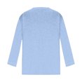 thumbnail image 3 of tklpehg Womens Tops Dressy Casual Plus Size Long Sleeve Tunic Tops V-Neck Classic Solid Color Comfy Loose Lightweight Going Out Tops Blouses (Light Blue,XL), 3 of 4