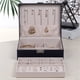 thumbnail image 4 of Joyeros para mujer, joyeros y organizadores Joyero de cuero de doble capa Organizador de viaje Caja de almacenamiento multifunción Estuches para guardar joyas, 4 of 4