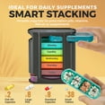 thumbnail image 4 of MEDca Weekly Pill Organizer Dispenser, Multicolor/Black,  7 Stackable Compartments, 4 Times-a-Day, by MEDca, 4 of 11