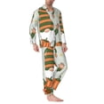 thumbnail image 2 of Disketp Gnome Holding A Pumpkin Mens Pajama Set, Soft Warm Long Sleeve Sleepwear, Cozy Button-Down Pjs for Men-Medium, 2 of 7