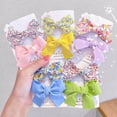 thumbnail image 7 of Novobey Girl Hairpin Baby Kids Children Girl Bow Ribbon Alligator Hair Clip Hairpin Duck Bill Clip Accessories, 7 of 7