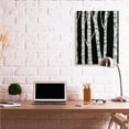 thumbnail image 4 of Stupell Industries Black White Modern Birch Trees Dark Forest,24 x 30,Designed by Ruth Fromstein, 4 of 5