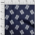 thumbnail image 1 of oneOone Georgette Viscose Fabric Geometric Kasuri Print Fabric BTY 42 Inch Wide, 1 of 4