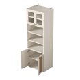 thumbnail image 6 of S-HOME 71” Tall Kitchen Pantry Cabinet Anti-Tip Organizer with Open Shelves and Rattan Doors Extra Deep 15.8 Inch for Storage Solutions, White, 6 of 9