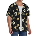 thumbnail image 2 of Goofa Daisy Printed Men's Casual Short-sleeved Shirt,Lightweight Breathable Button-down,Summer Casual men's top,Versatile Fashion shirt-3X-Large, 2 of 7