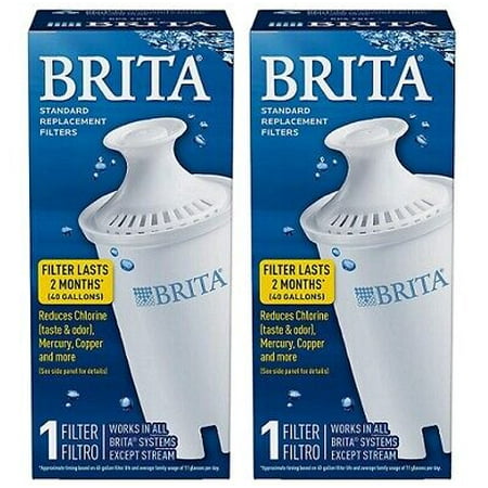 

2x Brita Standard Water Filter Replacement Filter For Pitchers and Dispensers