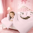 thumbnail image 3 of meiyoeat Chic Leopard Initial S Twin Comforter Sets,Coquette Bow Print Monogram Design Bedding Set For Girl,Pink Reversible,2 Pieces,1 Comforter and 1 Pillowcase, 3 of 7