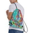 thumbnail image 3 of Bingfone Cartoon Map Of Europe Drawstrings Backpacks Bags For Men Women Gym Drawstrings Bag, 3 of 9