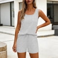 thumbnail image 6 of Posijego Womens 2 Piece Outfits Sports Sets Summer Sleeveless Tank Tops Matching Shorts Set Womens Athletic Lounge Set, 6 of 7