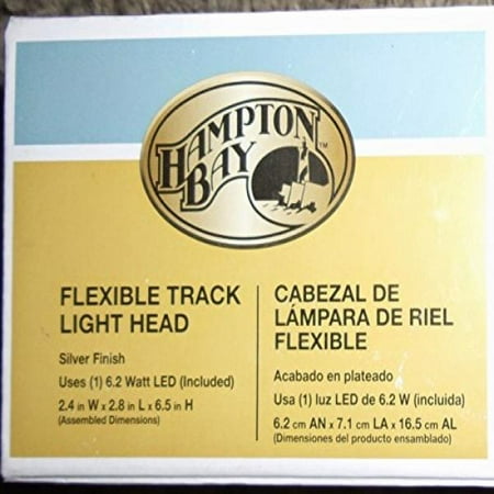 Illuma Flex Track Stem - Hampton Bay Silver LED Flex Track Lighting Fixture with Metal Shade