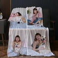 thumbnail image 5 of Custom Flannel Blanket for Adult Kid, Personalized Photos Throw Blanket Single Sided Printing, Perfect Home Decor Gift Birthday Valentines Christmas (8 Photos, 80x120CM), 5 of 6