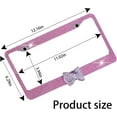 thumbnail image 2 of 2 Pack Bling License Plate Frame，Handcrafted Bling Rhinestone Premium Stainless Steel License Plate Frame，Clear Color Rhinestone Crystal, 2 of 12