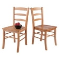 Winsome Wood Groveland 3Pc Dining Set, Square Table & 2 Ladder Back