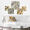 thumbnail image 2 of Designart "Wild Cheetah Print In Striking Yellow And Black" Abstract Wall Art Set Of 5 - Yellow Modern For Bedroom Wall Art Set, 2 of 6