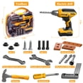 thumbnail image 4 of Rirool Kids Tool Set with Electronic Drill - 37pc Pretend Play Construction Toys for Toddlers 3-6, Toolbox, Hammer, Screwdriver & Wood Blocks, 4 of 6